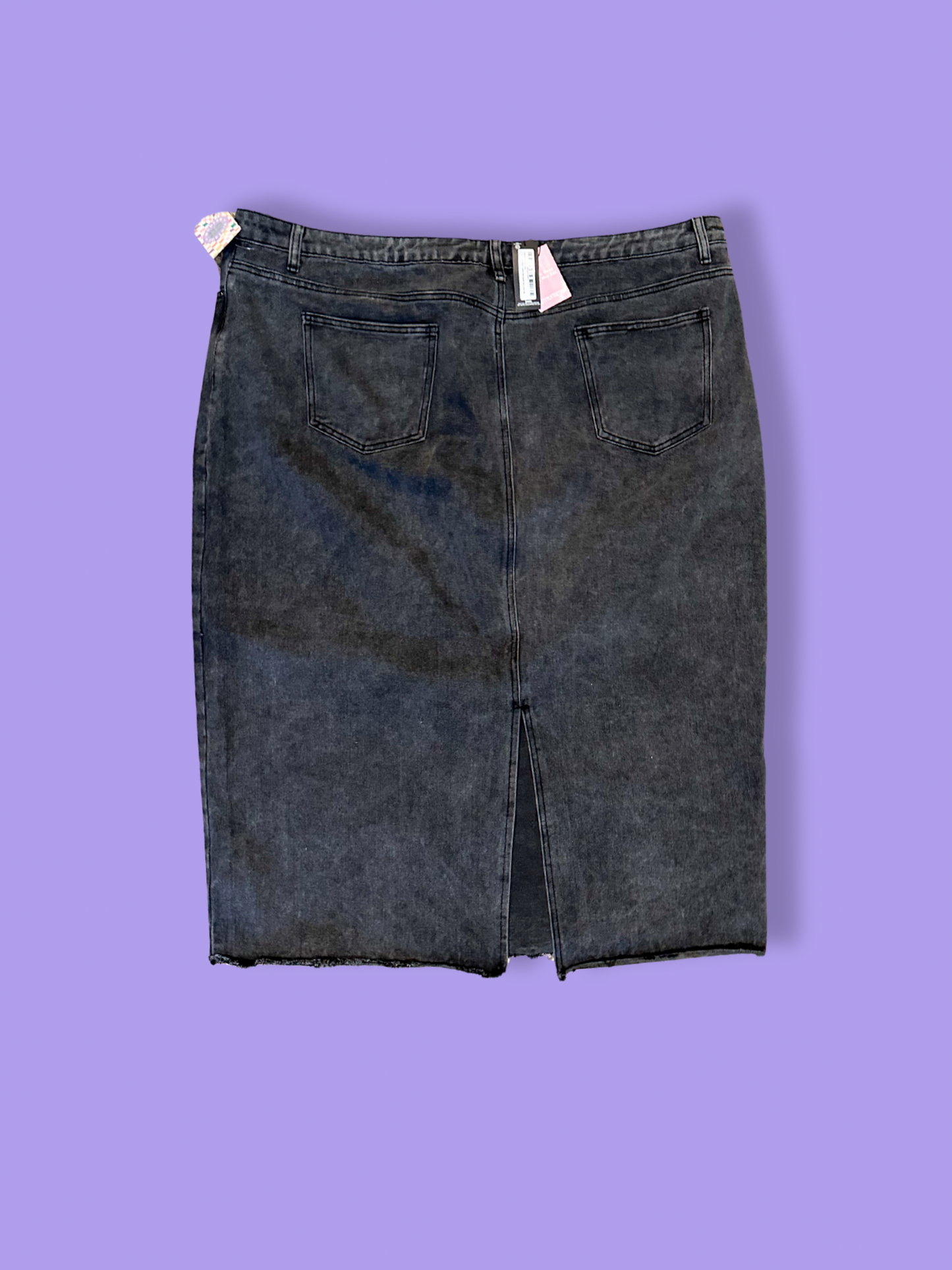 Dark Wash Denim Midi Skirt