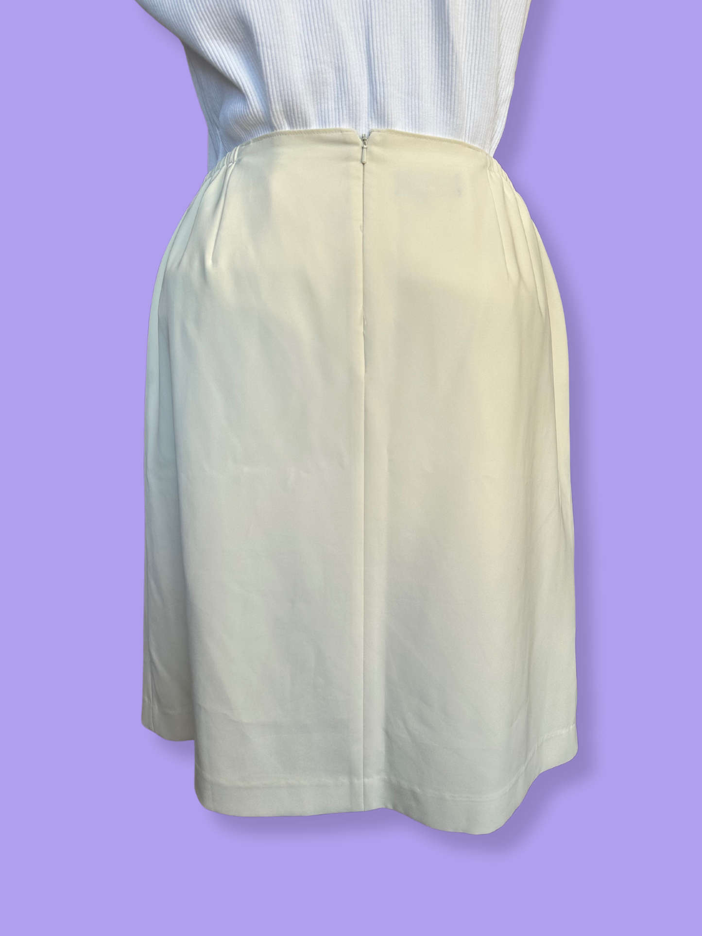 The Ivory Button Skirt