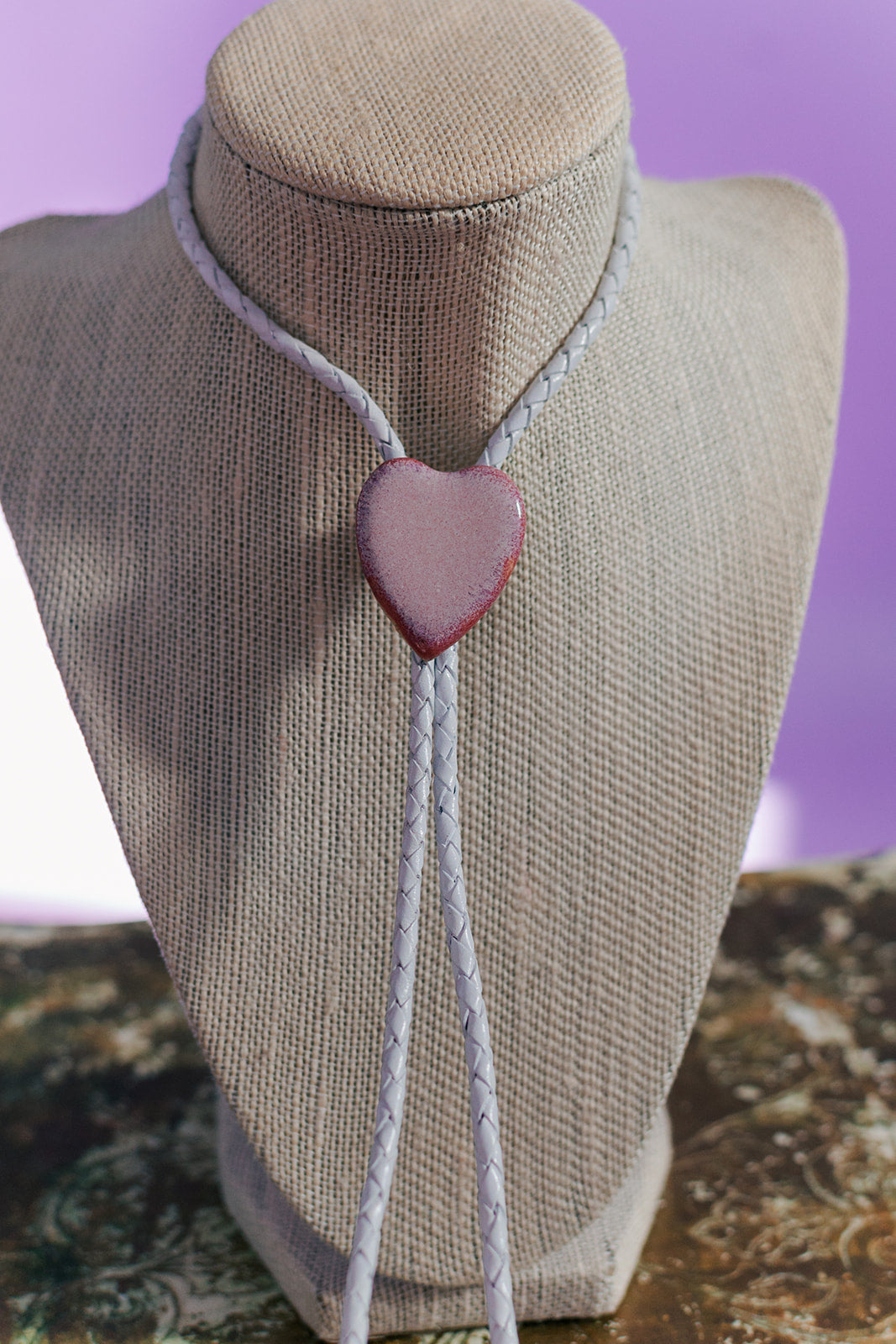 Adorned Ceramics Pink Heart Bolo