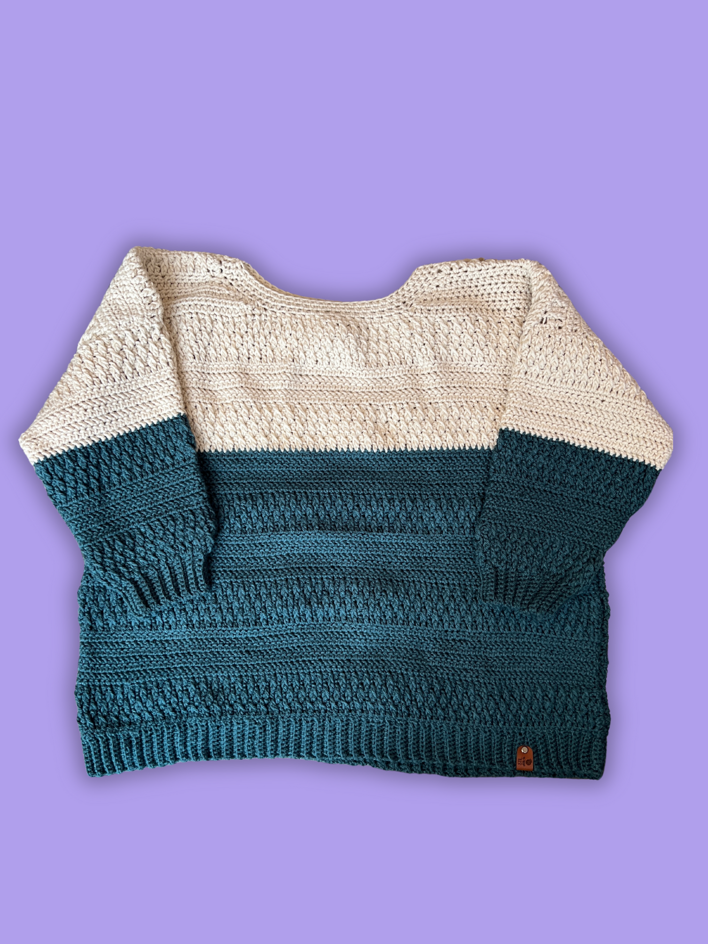 STL Stitch Cream and Blue Sweater