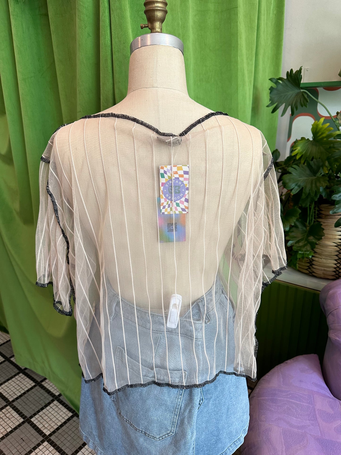 EE Debra Mesh Top Cream