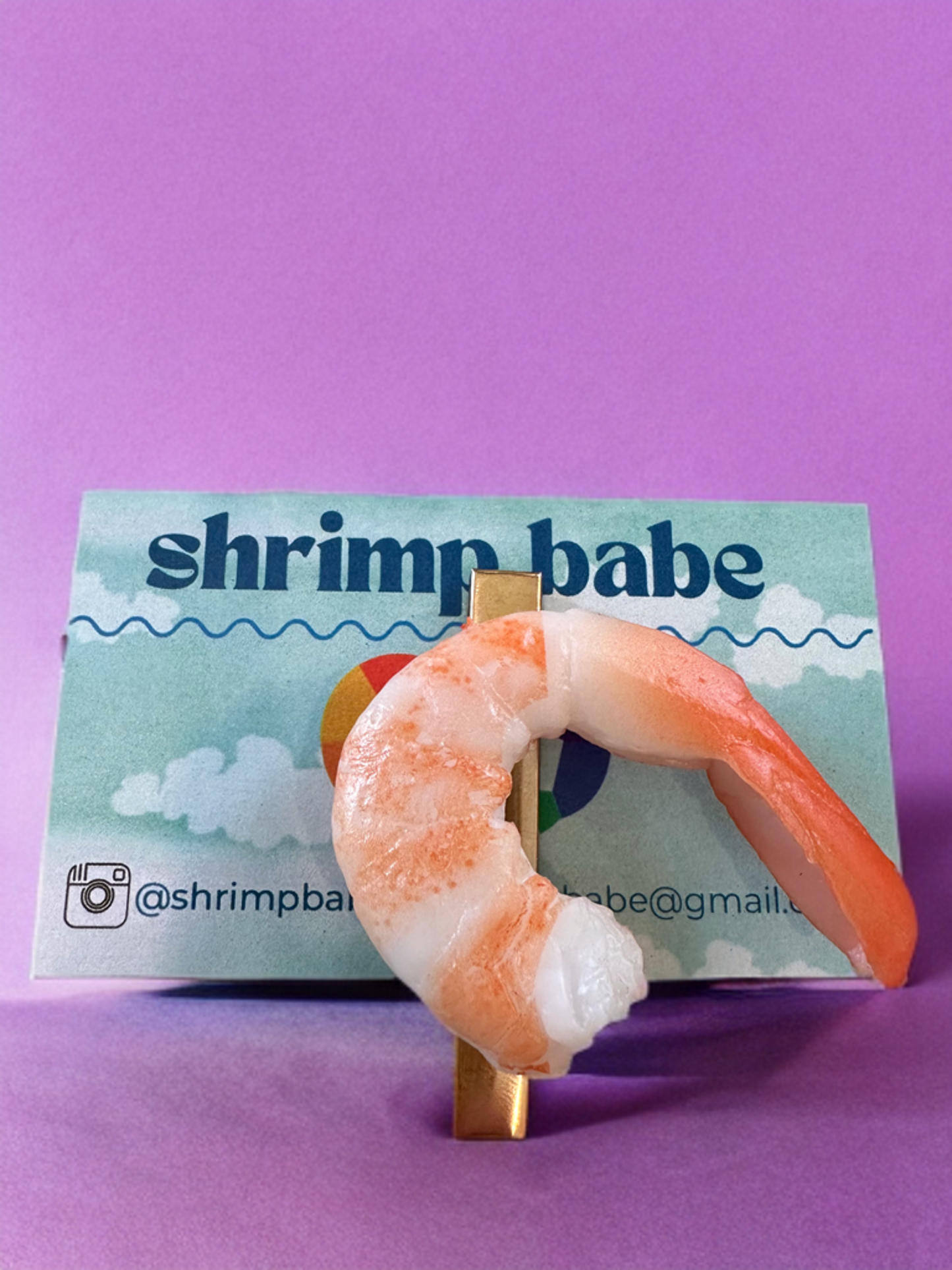 Shrimp Babe Hair Clip