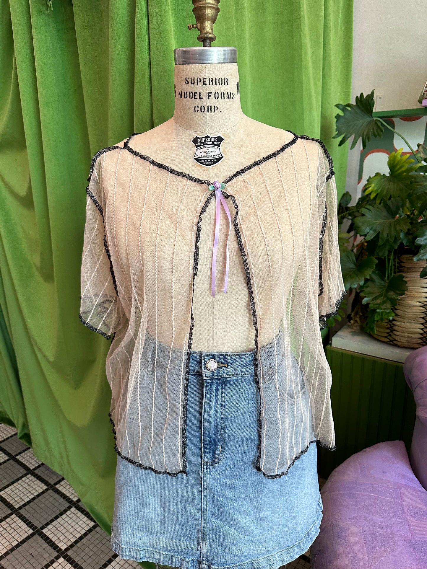 EE Debra Mesh Top Cream