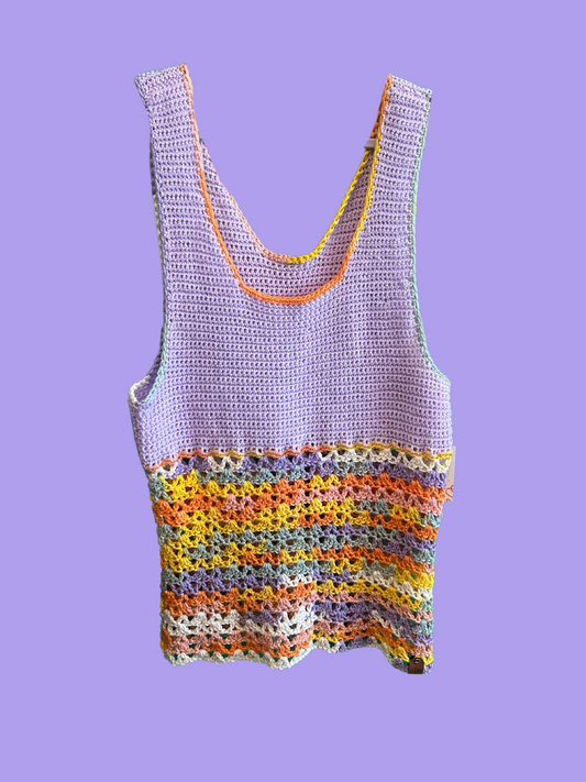 Stl Stitch Purple Crochet Tank