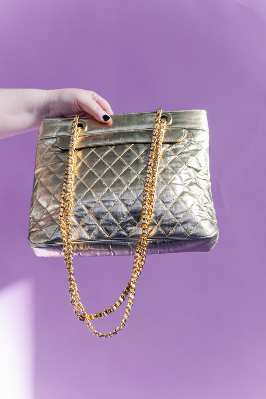 Gold Quilted Purse