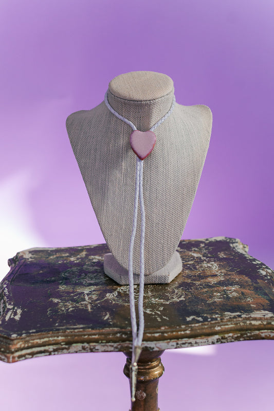 Adorned Ceramics Pink Heart Bolo