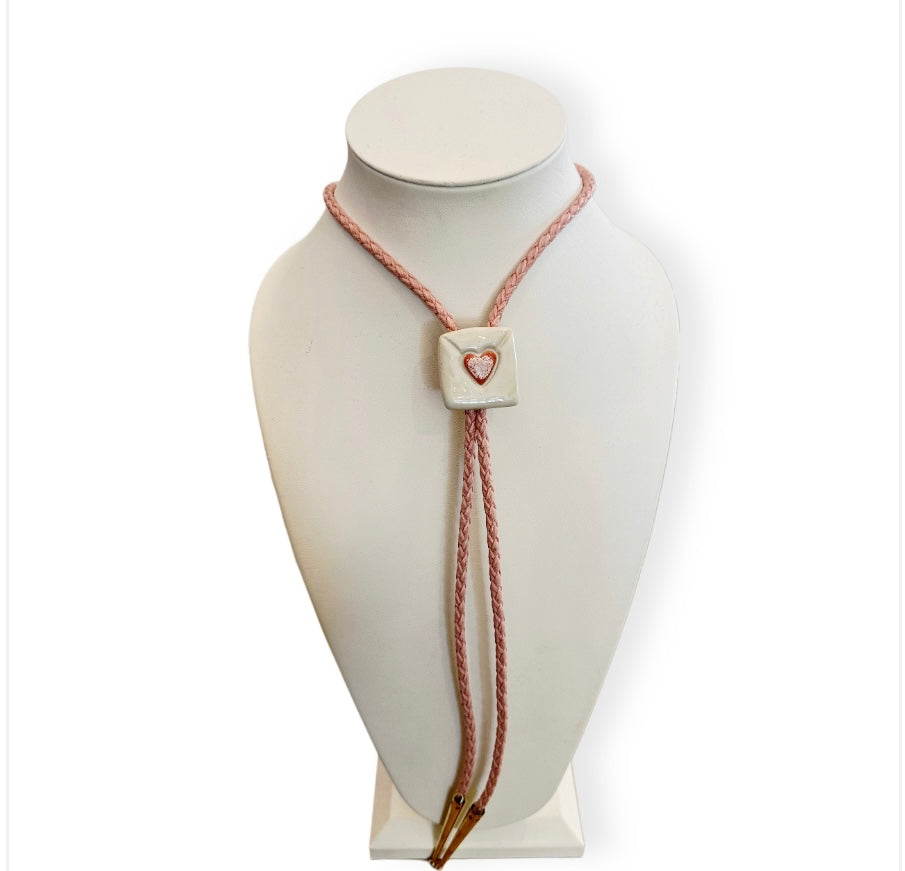 Adorned Ceramics Heart Envelope Bolo