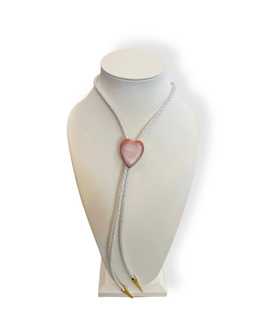 Adorned Ceramics Pink Heart Bolo