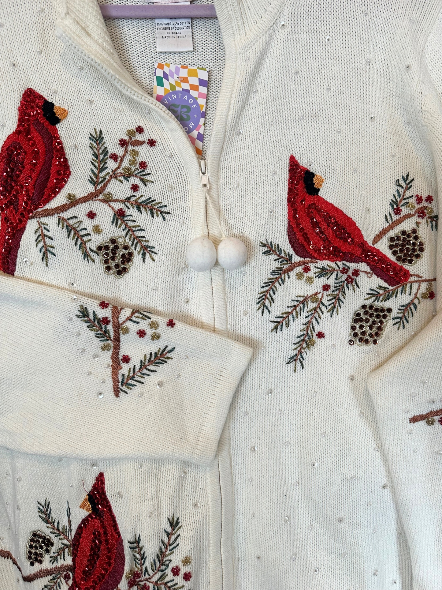 The Winter Cardinal Sweater